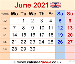 Go ahead to edit and print your owner calendar. Calendar June 2021 Uk With Excel Word And Pdf Templates