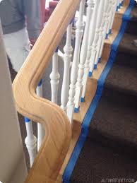 If you take the time to do it properly, however, it can be well worth the effort. How To Stain An Ugly Oak Banister Dark All Things Thrifty