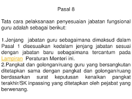 Kreditnya, perlu menetapkan peraturan menteri pendidikan. Penyesuaian Jenjang Jabatan Pak Guru Ppt Download