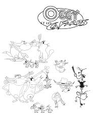 Choose a coloring page with your little one and let their imagination run wild! Oggy And The Cockroaches For Children Oggy And The Cockroaches Kids Coloring Pages