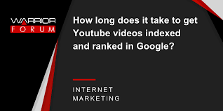 Bigger videos for example (i uploaded videos up to 8 hours on youtube) may take up to an hour, sometimes even more. How Long Does It Take To Get Youtube Videos Indexed And Ranked In Google Warrior Forum The 1 Digital Marketing Forum Marketplace