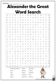 Alexander The Great Word Search In 2020 Great Words Alexander The Great Greatful