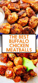 Buffalo Chicken Meatballs Lexi S Clean Kitchen Recipe Buffalo Chicken Meatballs Chicken Meatballs Chicken Meatball Recipes