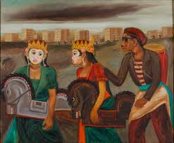 Kuda lumping or kuda kepang, english: Djoko Pekik Paintings Artwork For Sale Djoko Pekik Art Value Price Guide