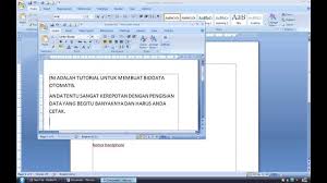 Cara Membuat Biodata Otomatis Dengan Ms Word Dan Mail Merge Bagian 1 Youtube