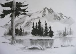 Landscape in pencil after j.d.harding. Easy Charcoal Pencil Drawing Landscape Novocom Top
