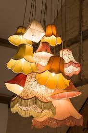 6 Look At Me Examples Of Stunning Feature Lighting In 2021 Vintage Lampshades Outdoor Wedding Lighting Lampshades