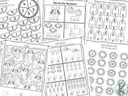 free printable summer math worksheets for kindergarten