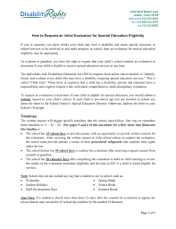 How To Request An Initial Evaluation For Special Education