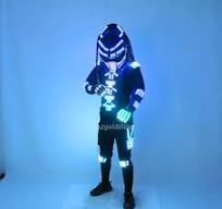 Predator Iron Soldier LED Flashing Robot Cosplay Costume for Halloween for  Night Club Stage Dancer Performance Party Novelties