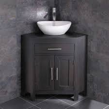 Large Corner Dark Oak Vanity Unit With Oval Basin Bundle 400mm Ceramic Sink With Tap And Waste Alta Corner Sink Bathroom Corner Bathroom Vanity Corner Vanity
