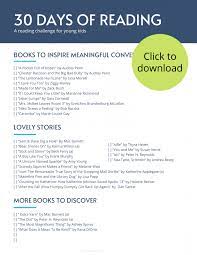A 30 Day Reading Challenge That Will Make Story Time More Fun Printable List Playful Notes