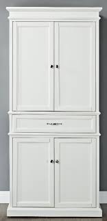 white tall kitchen pantry cabinets