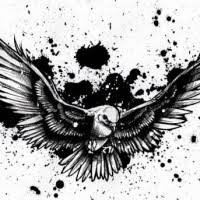 When jesus was baptized by john, according to bible, the holy spirit manifested flying above him like a dove. Black Dove Flying Forward On Black Splashes Tattoo Design Tattooimages Biz