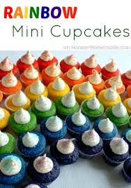 See more ideas about cupcake cakes, rainbow cake, rainbow food. Mini Rainbow Cupcakes Hoosier Homemade