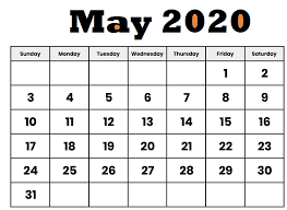 May 2020 Calendar School For Best Weekend Event Printable Calendar Template In 2020 2020 Calendar Template Calendar Template Printable Calendar Template