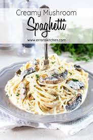 Creamy Mushroom Spaghetti Recipe Recipes Pasta Recipes Quick Vegetarian Meals