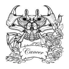 Cancer is the fourth sign of the zodiac, and covers june 21 through july 22 birthdays. Cancer Zodiac Tribal Tattoo Stock Photos And Images 123rf