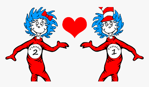 1mb, dr seuss characters drawing picture with tags: Dr Seuss Characters Thing 2 Hd Png Download Kindpng