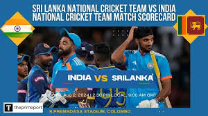Sri Lanka National Cricket Team vs India National Cricket Team Match  Scorecard