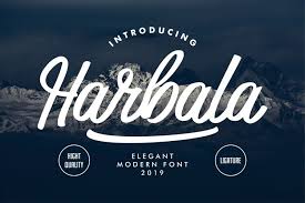 Preview and download masculine script font. Harbala Elegant Modern Script Font 272856 Script Font Bundles