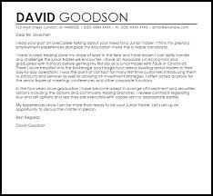 Junior Trader Cover Letter Sample Cover Letter Templates Examples