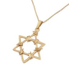 14k Gold Star Of David Wire Pendantcutout Jewish Star Etsy Jewish Star Necklace Judaica Jewelry Gold Stars