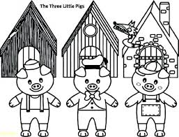 At the bottom of each printable coloring sheet is a simple sentence, describing the scene. Color The Three Little Pigs Worksheets 99worksheets
