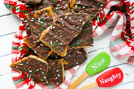 Chocolate, caramel, and a pecan on a salted pretzel is an easy holiday snack that will save well for gift giving or personal enjoyment. Saltine Toffee A Sweet And Salty Christmas Candy The Love Nerds