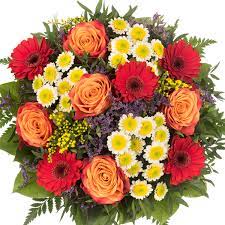 Old roses, sage, pansy, daisy, mallow and geranium blooms and leaves, flat lay, top view. Flower Bouquet Liebe Grusse Send Flowers Online With Floraprima De