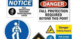 The primary aim of such signage is to further reduce risks presented by the hazards. Fall Protection Signages Protection Signs Signage
