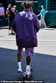 Shop the exact or find similar products identified on spotern. Lewis Hamilton Launches New Braided Hairstyle Dons Eye Catching Purple Outfit In Austria Oltnews