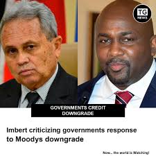 MORE DETAILS:  https://news.tringlobe.com/imbert-slams-govt-response-to-moodys-downgrade-as-defensive/  Imbert slams Govt response to Moody's downgrade as 'defensive'