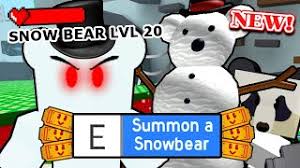 Like all other event bees, this bee does not have a favorite treat, and can only become gifted if the player bought it during the release, by feeding it a star treat or gingerbread bears. New Snow Bear Boss Huge Free Ticket Rewards Roblox Bee Swarm Minecraftvideos Tv