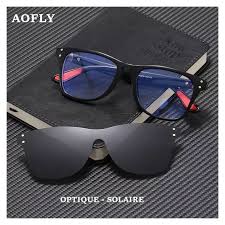 صور ل نظارات مربعة الشكل ذات إطار بصري طبية مع مشبك مغناطيسي مستقطب شمسي sunglasses square sunglass rayban wayfarer