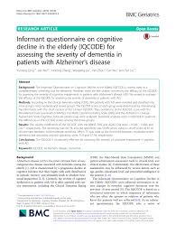 2) klasifikasi demensia menurut interpretasi mini mental state examination: Pdf Informant Questionnaire On Cognitive Decline In The Elderly Iqcode For Assessing The Severity Of Dementia In Patients With Alzheimer S Disease