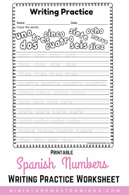 Spanish Numbers Printable Writing Practice Worksheet Writing Practice Worksheets Spanish Numbers Spanish Worksheets