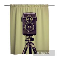 Great designs on professionally printed shower curtains. Old Camera In A Tripod Shower Curtain Pixers We Live To Change