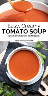 Easy Tomato Soup Recipe Easy Tomato Soup Recipe Tomato Soup Recipes Tomato Soup Easy
