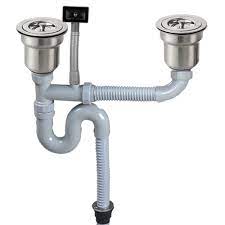 Where you are replacing a waste kit in an existing sink. Talea Double Sink Vertical Type With Overflow Pipe Kit Basin Waste Set Sink Strainer Disposer Drain Hose Plastic Flexible Flume Kitchen Drains Strainers Aliexpress
