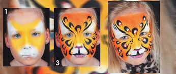 Grundiere zuerst die weißen stellen über den augen spitz und schräg nach oben verlaufend mit dem schwämmchen. Tiger Schminken Fasching