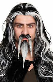 Created by hollywood makeup artist john blake for use in demanding film and television work, our wigs and facial hair are a necessity when realistic, natural hairstyles and facial hair are needed. Goatee Beard Of Evil Wizard Moustache Emperor Facial Hair Fancy Dress Costume Ebay