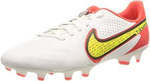 Amazon.com | NIKE Unisex Tiempo Legend 9 Academy FG/MG Soccer Shoe,  White/Volt-Bright Crimson, 10 UK | Soccer