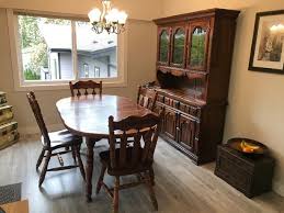 Or, do the opposite, by tucking away tablecloths, placemats, flower vases, extra plates, and large serveware. Free Dining Room Table 4 Chairs And Hutch China Cabinet For Sale Classifieds For Jobs Rentals Cars Furniture And Free Stuff