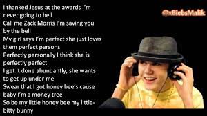 Justin Bieber Freestyle Rap 2011 Lyrics Youtube