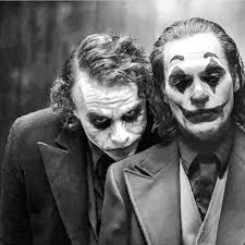Ledger And Phoenix As Joker Black And White B W E Blackandwhite Joker Poster Joker Artwork Joker Heath