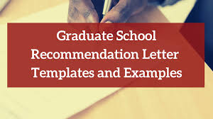 Graduate School Recommendation Letter Templates Examples Wordvice