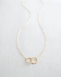 Sale Double Trouble Necklace Gold Connected By Oliveyewjewels Gold Circle Necklace Interlocking Circle Necklace Circle Necklace