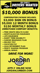 Cdl insurance rates some insurance companies do offer a discount for cdl holders; Cdl Class A Drivers Wanted Jordan Lumber