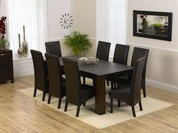 Turin Dark Dining Table 200cm 8 Savanna Dark Oak With Brown Faux Leather Seats Oak Extending Dining Table Solid Oak Dining Table Dark Wood Dining Room Table